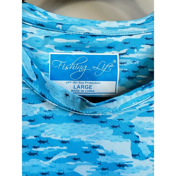 Fishing Life Men's Long Sleeve UPF50+ Sun Protection Shirt Sz. Large - Picture 2 of 5